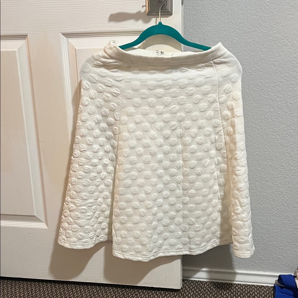 HD in Paris Cream Textured A-Line Skirt